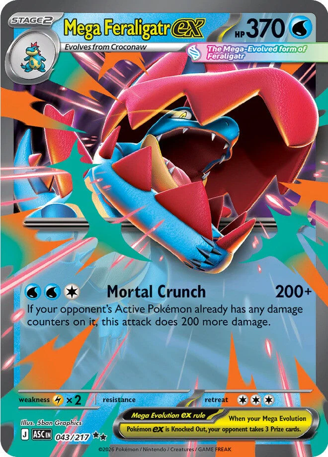 Ascended Heroes 43 Mega Feraligatr ex