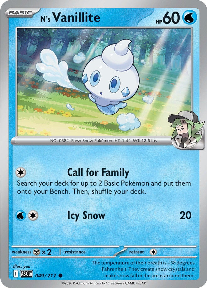 Ascended Heroes 49 N's Vanillite