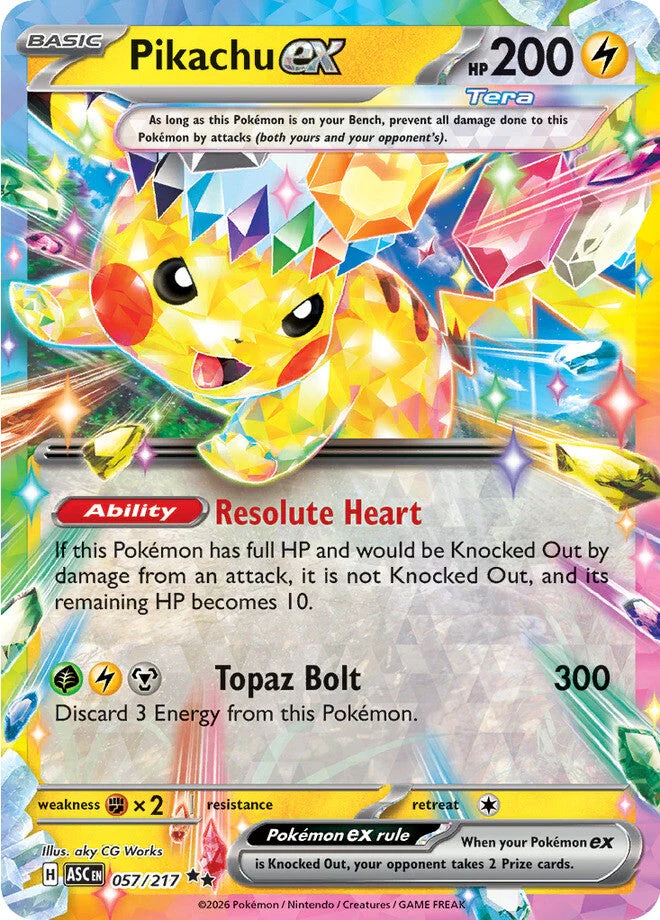Ascended Heroes 57 Pikachu ex