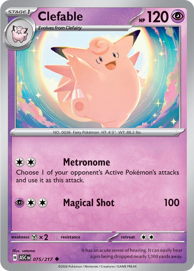 Ascended Heroes 75 Clefable