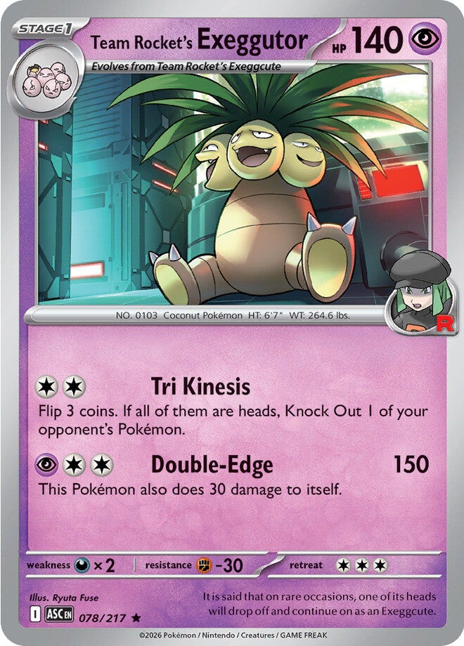 Ascended Heroes 78 Team Rocket's Exeggutor