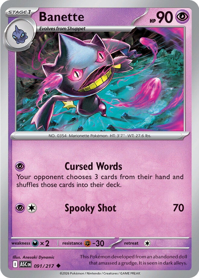 Ascended Heroes 91 Banette