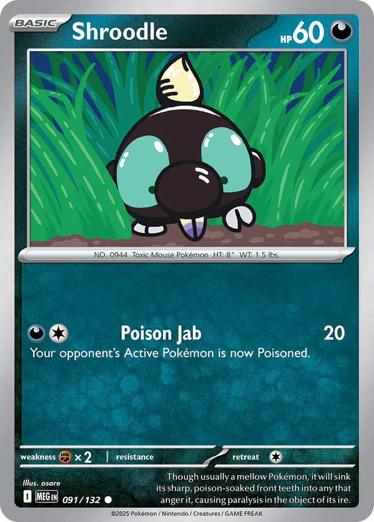 Mega Evolution 091 Shroodle