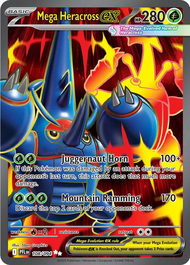 Phantasmal Flames 108 Mega Heracross ex