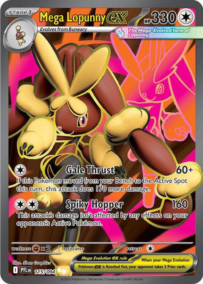 Phantasmal Flames 115 Mega Lopunny ex