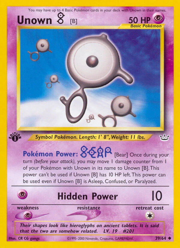 Neo Revelation 039 Unown [B]