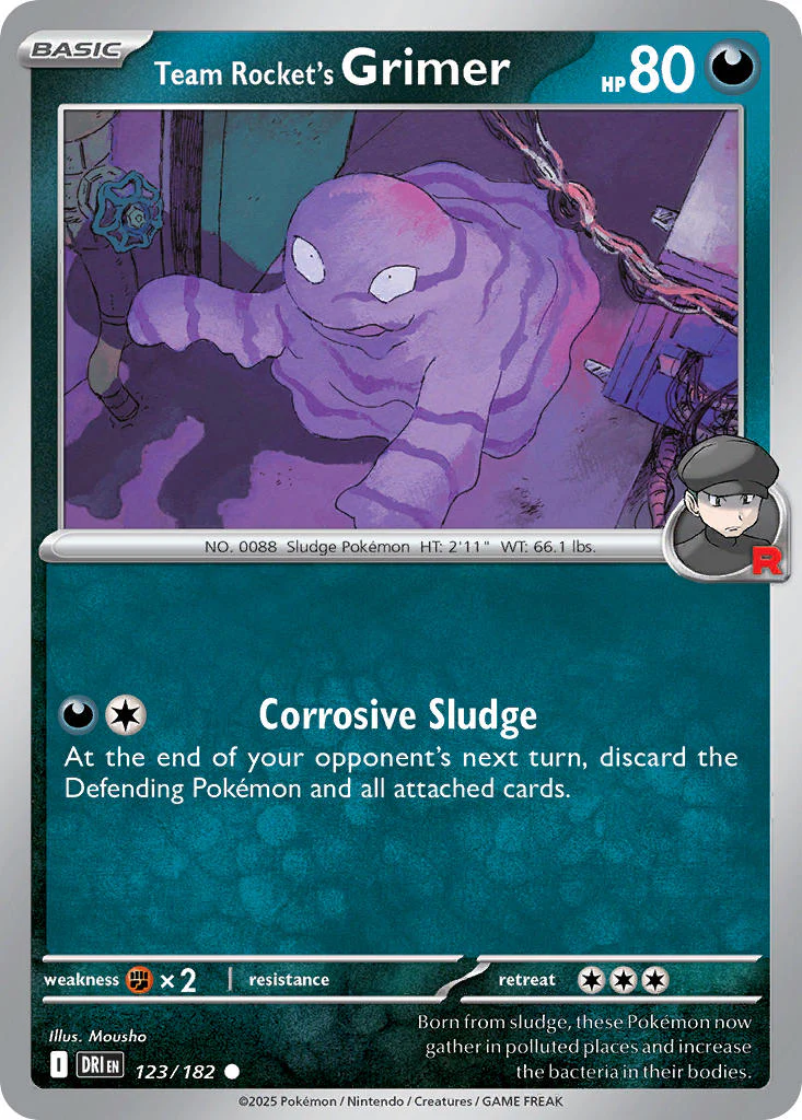 Destined Rivals 123 Team Rocket's Grimer - Reverse Holo