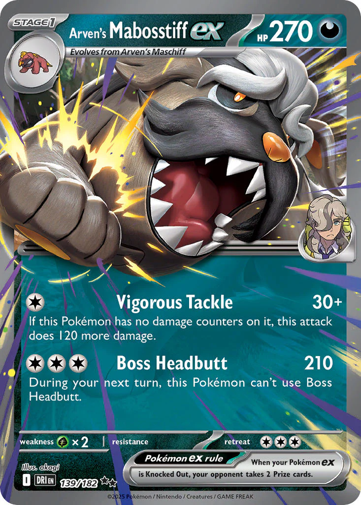 Destined Rivals 139 Arven's Mabosstiff ex