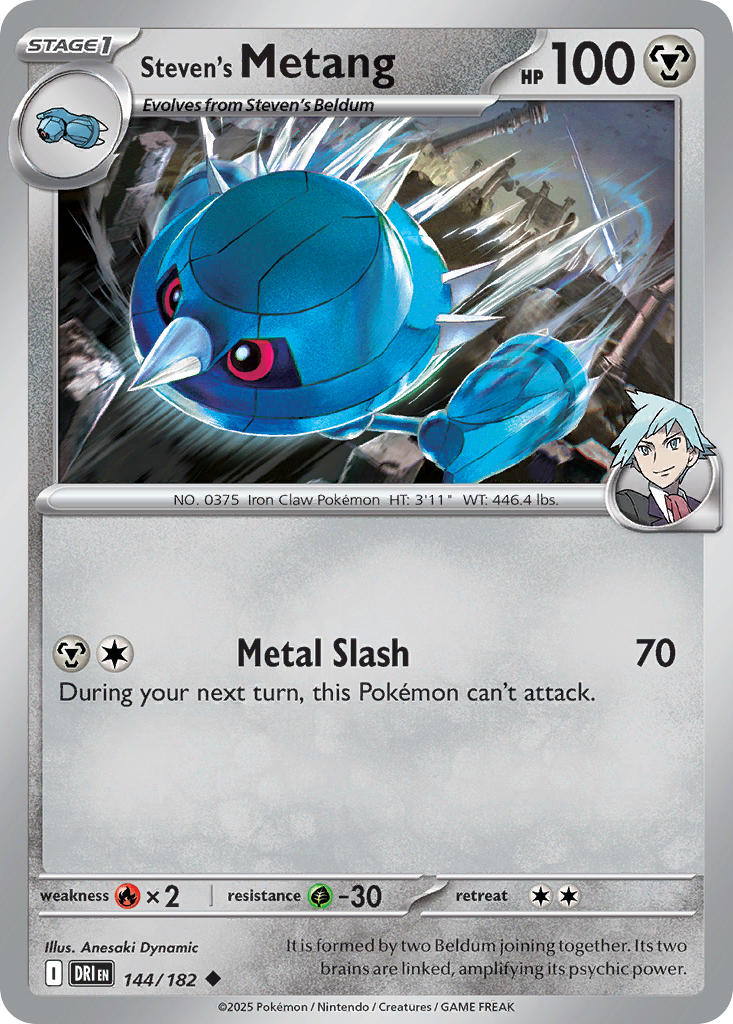 Destined Rivals 144 Steven's Metang - Reverse Holo