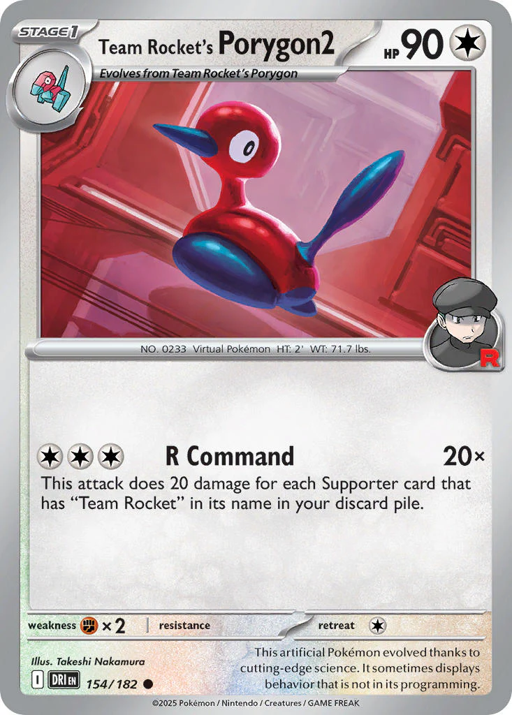 Destined Rivals 154 Team Rocket's Porygon2