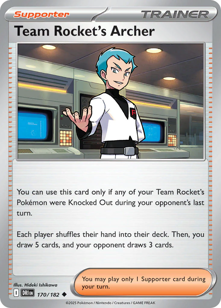Destined Rivals 170 Team Rocket's Archer - Reverse Holo