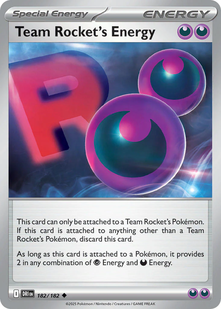 Destined Rivals 182 Team Rocket's Energy - Reverse Holo
