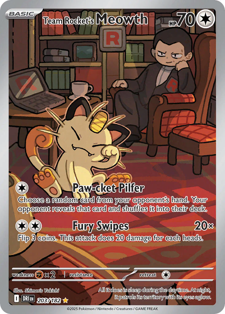 Destined Rivals 203 Team Rocket's Meowth