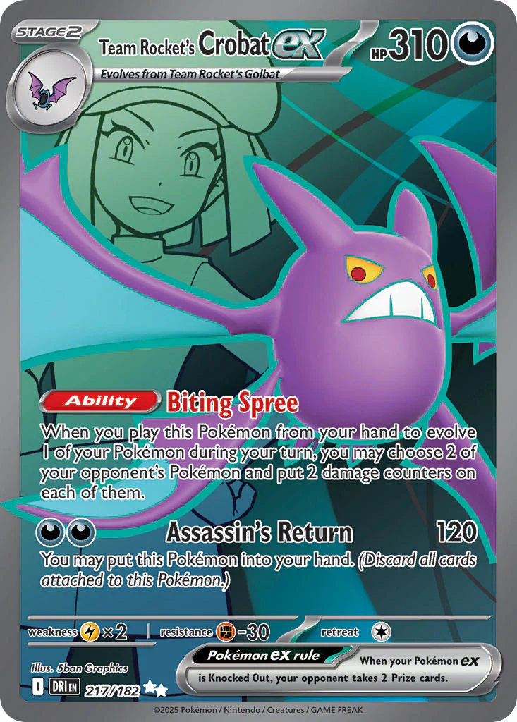 Destined Rivals 217 Team Rocket's Crobat ex