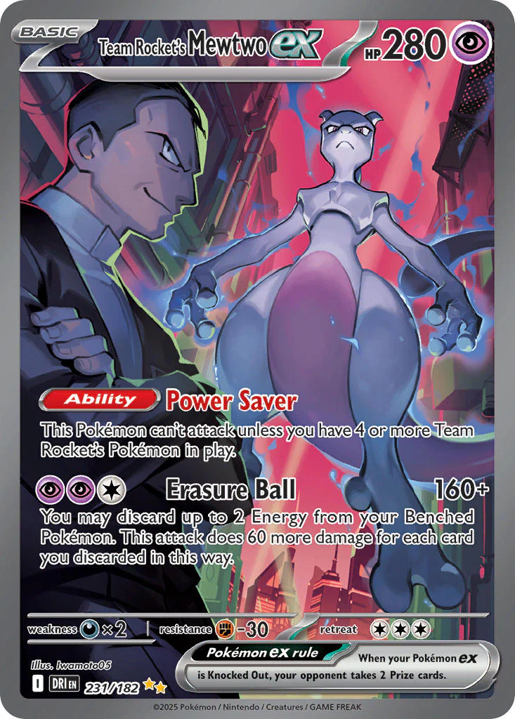 Destined Rivals 231 Team Rocket's Mewtwo ex