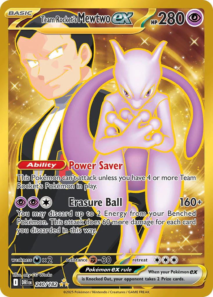 Destined Rivals 240 Team Rocket's Mewtwo ex
