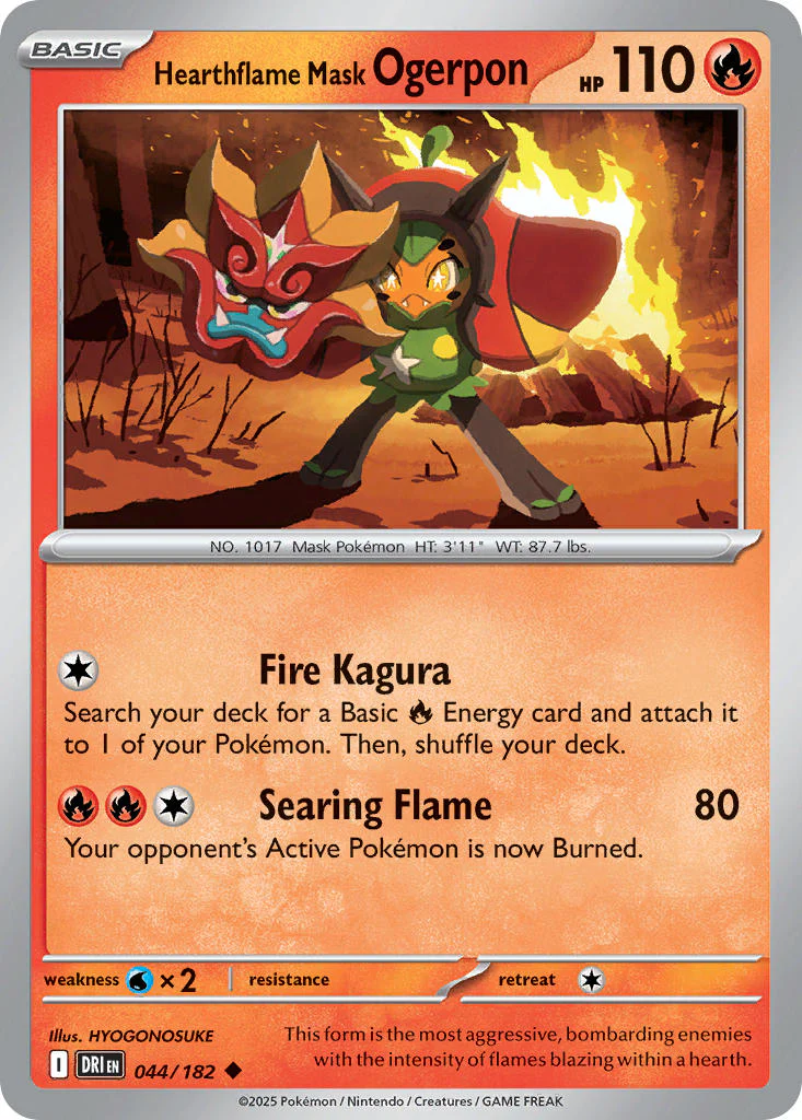 Destined Rivals 044 Hearthflame Mask Ogerpon
