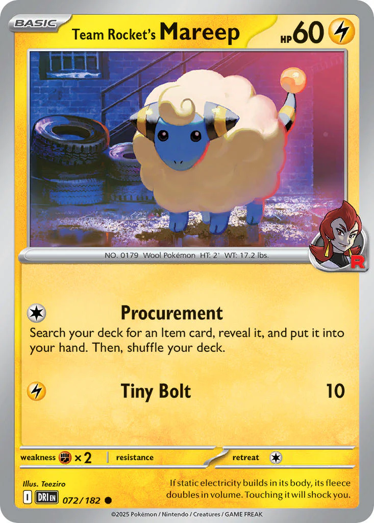 Destined Rivals 072 Team Rocket's Mareep