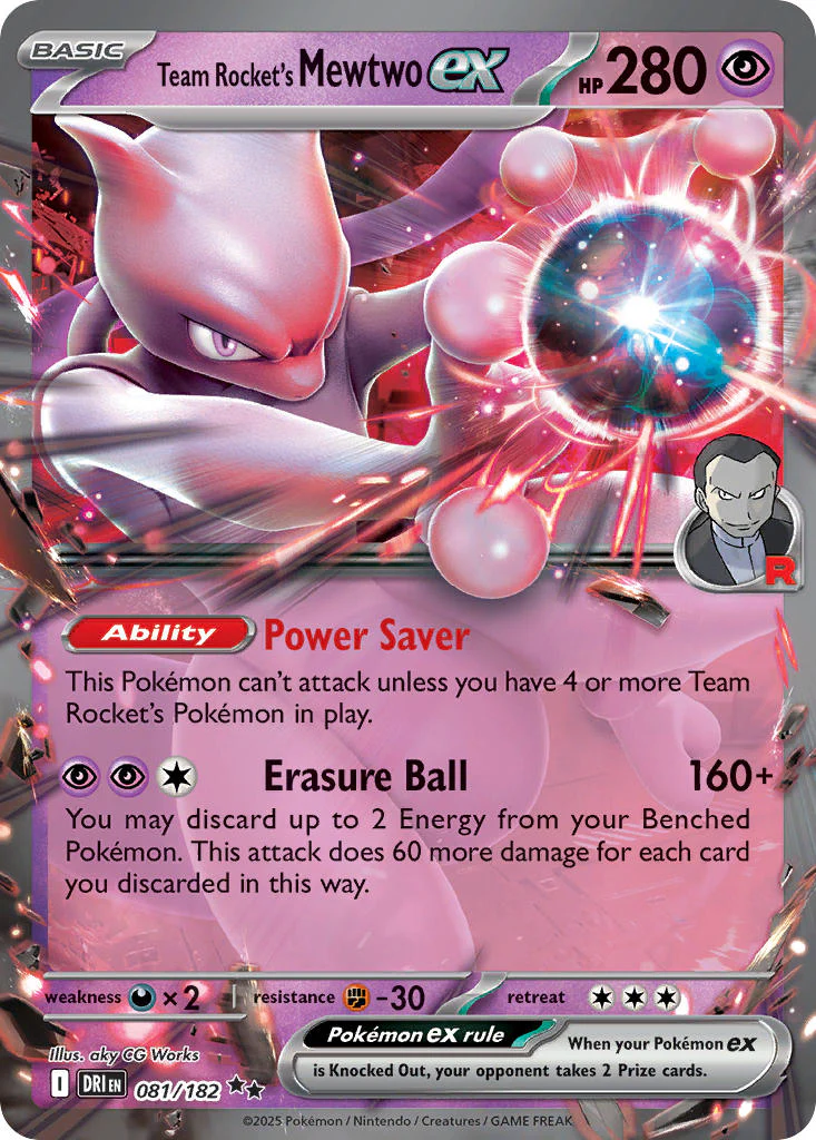 Destined Rivals 081 Team Rocket's Mewtwo ex