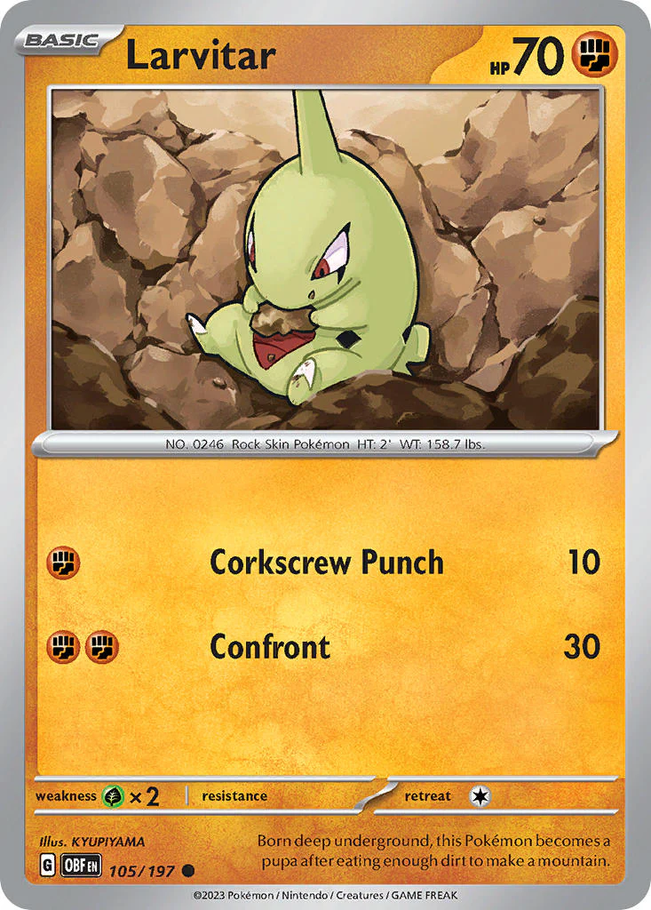 Obsidian Flames 105 Larvitar