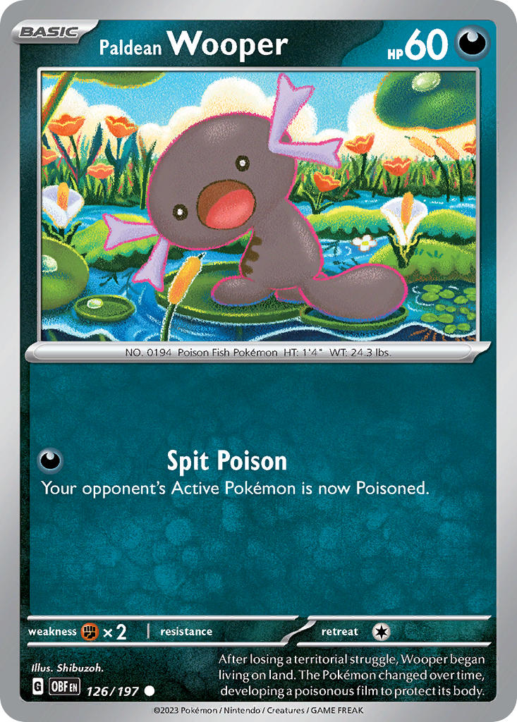 Obsidian Flames 126 Paldean Wooper