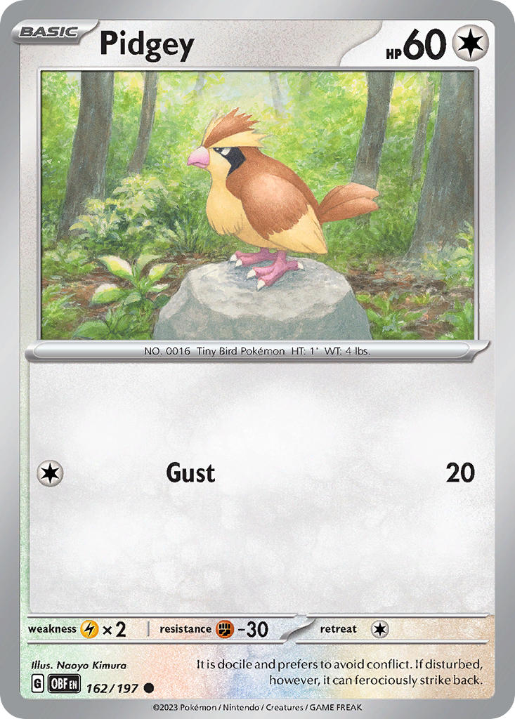 Obsidian Flames 162 Pidgey