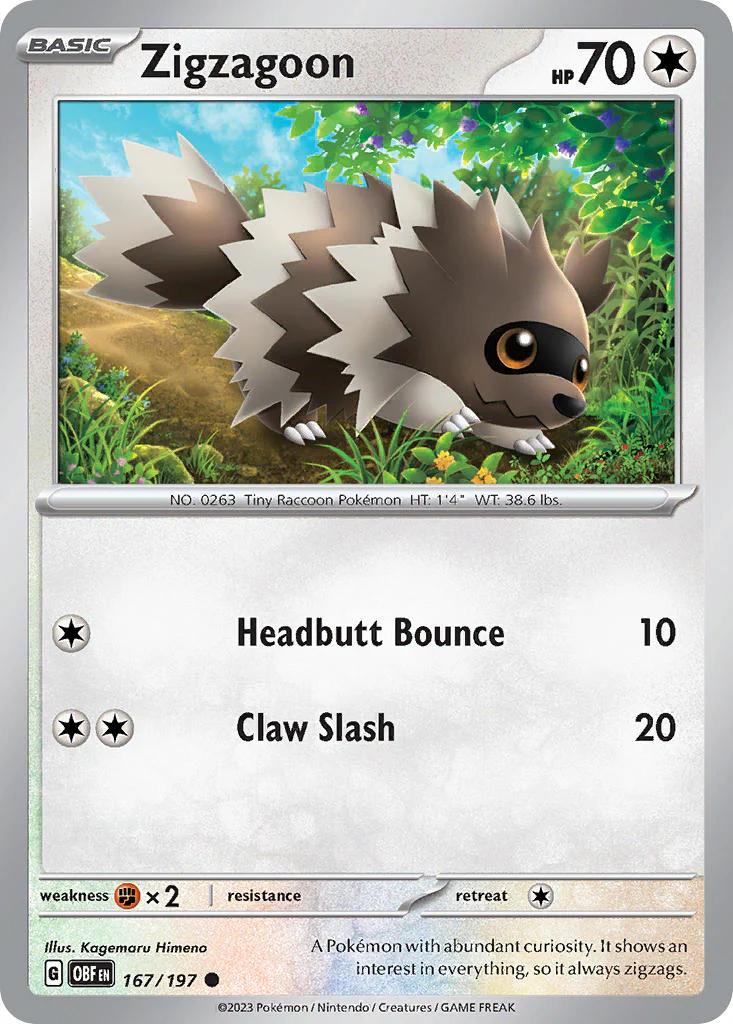 Obsidian Flames 167 Zigzagoon
