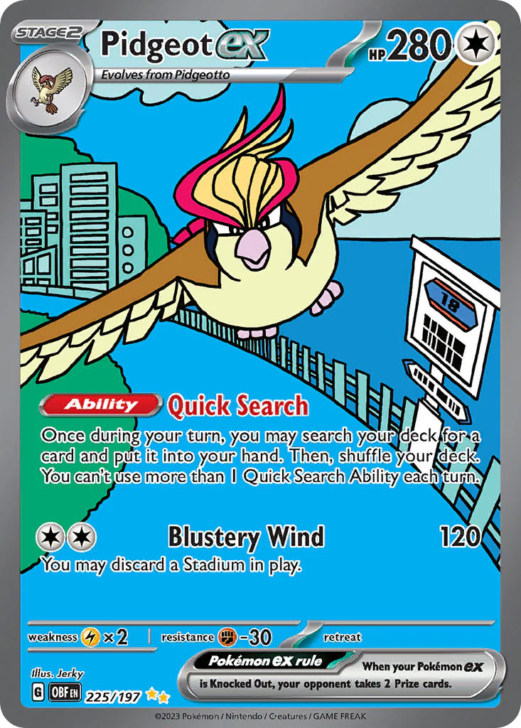 Obsidian Flames 225 Pidgeot ex