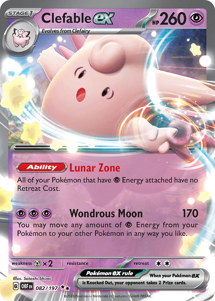 Obsidian Flames 082 Clefable ex