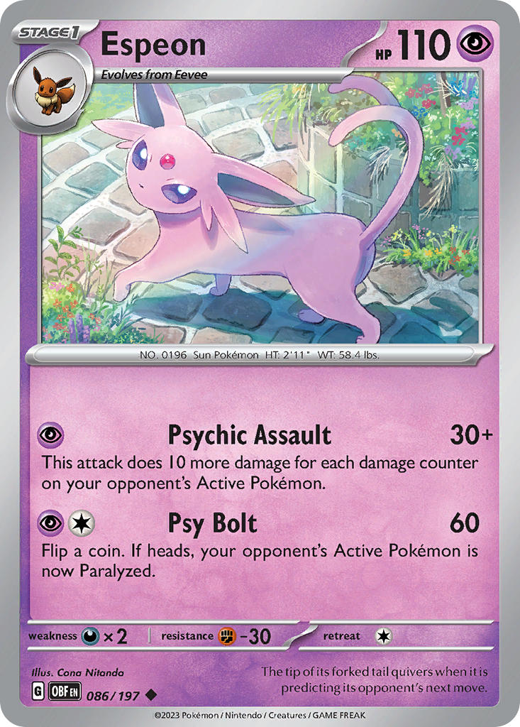 Obsidian Flames 086 Espeon