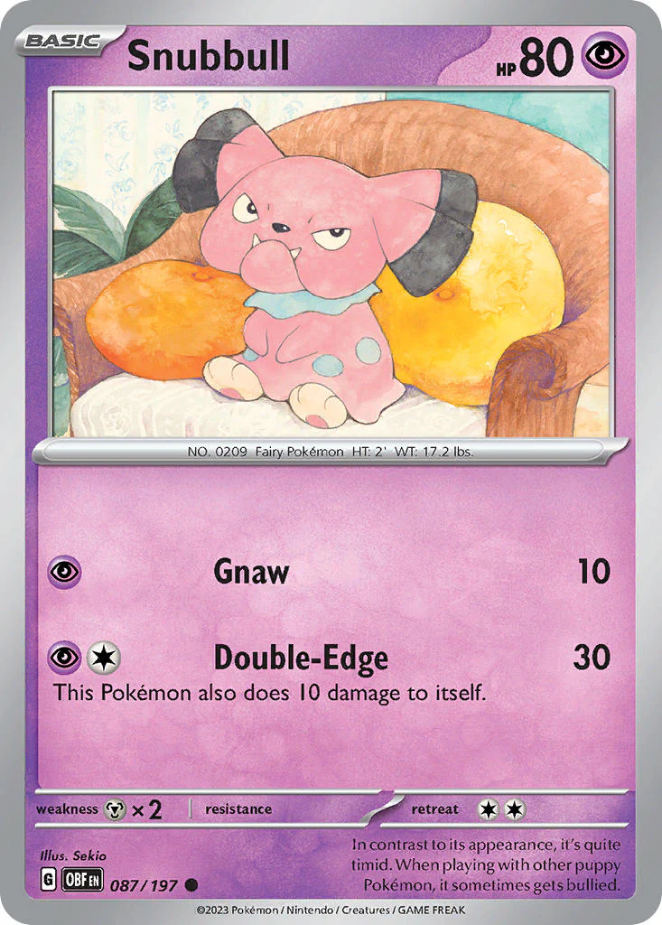 Obsidian Flames 087 Snubbull