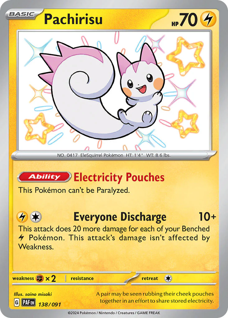 Paldean Fates 138 Pachirisu