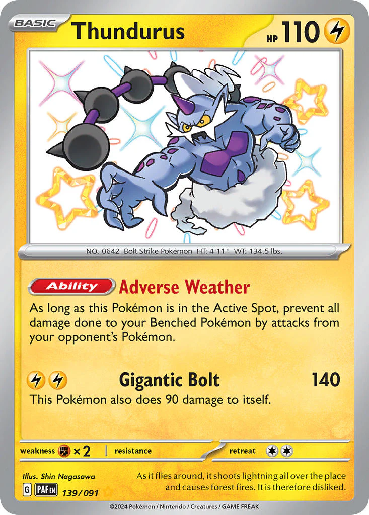 Paldean Fates 139 Thundurus