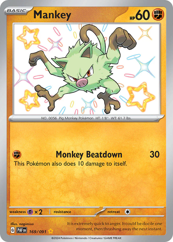 Paldean Fates 169 Mankey