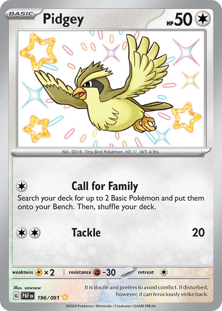 Paldean Fates 196 Pidgey