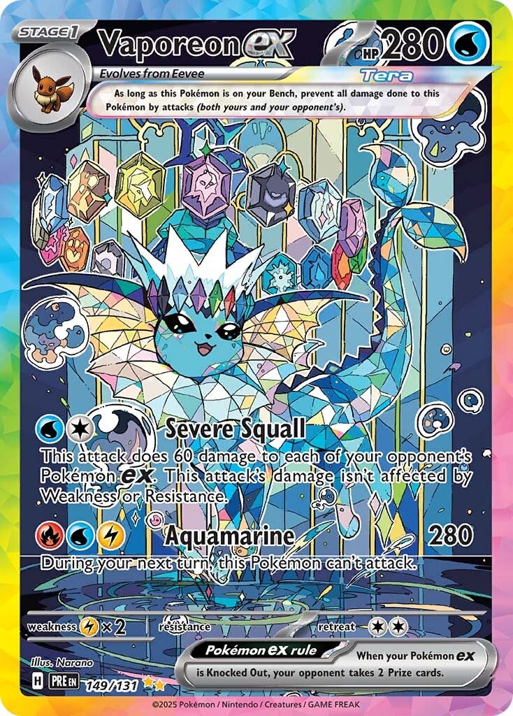 Prismatic Evolutions 149 Vaporeon ex