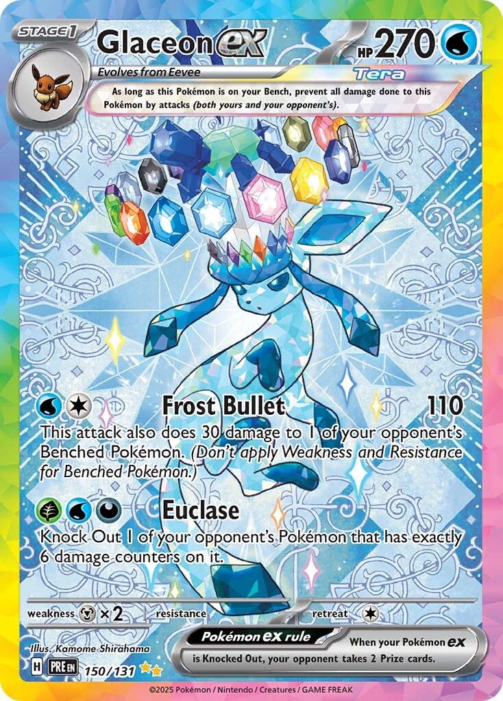 Prismatic Evolutions 150 Glaceon ex