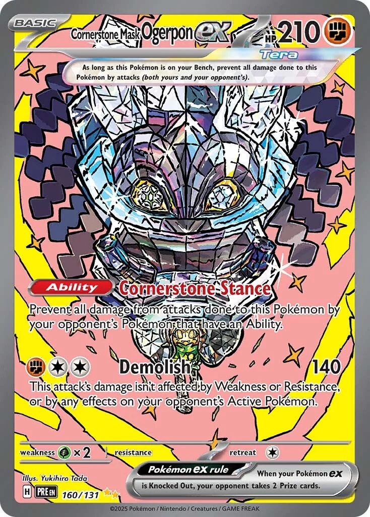 Prismatic Evolutions 160 Cornerstone Mask Ogerpon ex