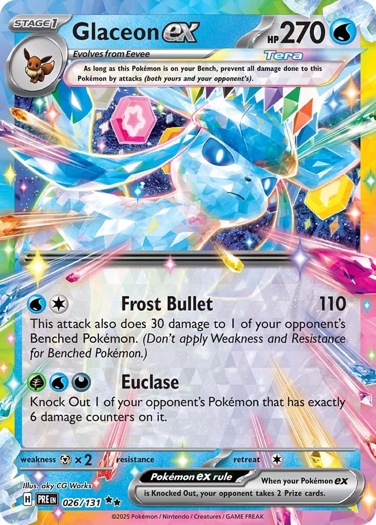 Prismatic Evolutions 026 Glaceon ex