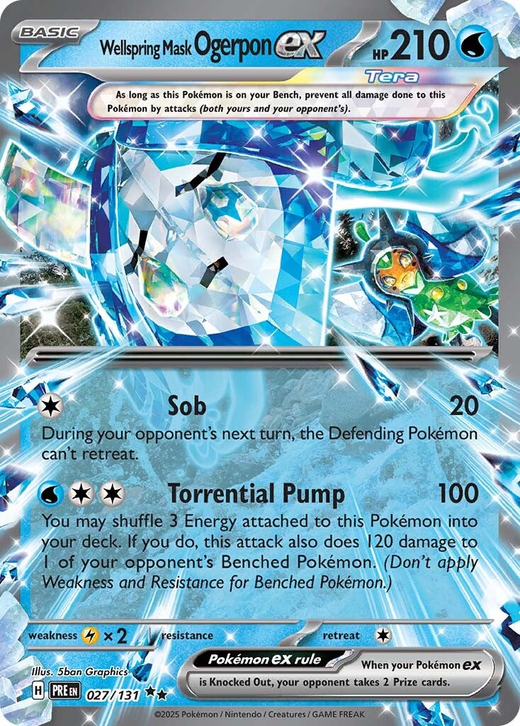 Prismatic Evolutions 027 Wellspring Mask Ogerpon ex
