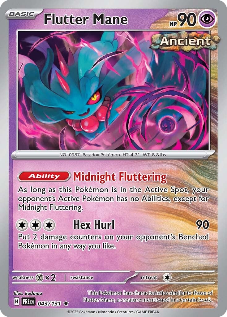 Prismatic Evolutions 043 Flutter Mane