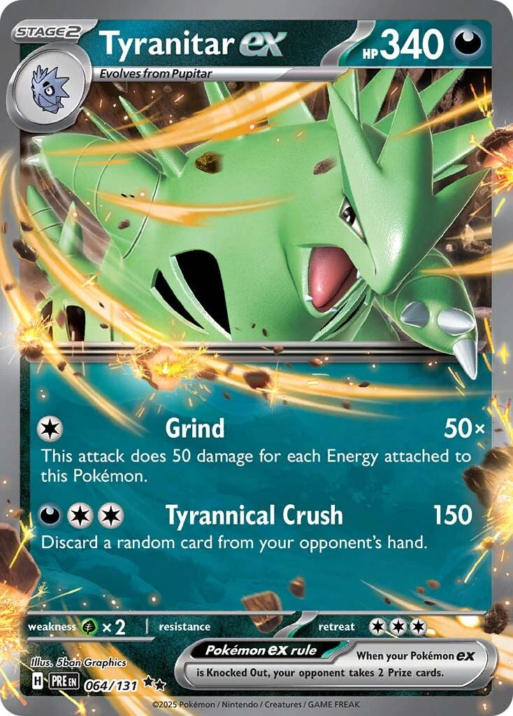 Prismatic Evolutions 064 Tyranitar ex