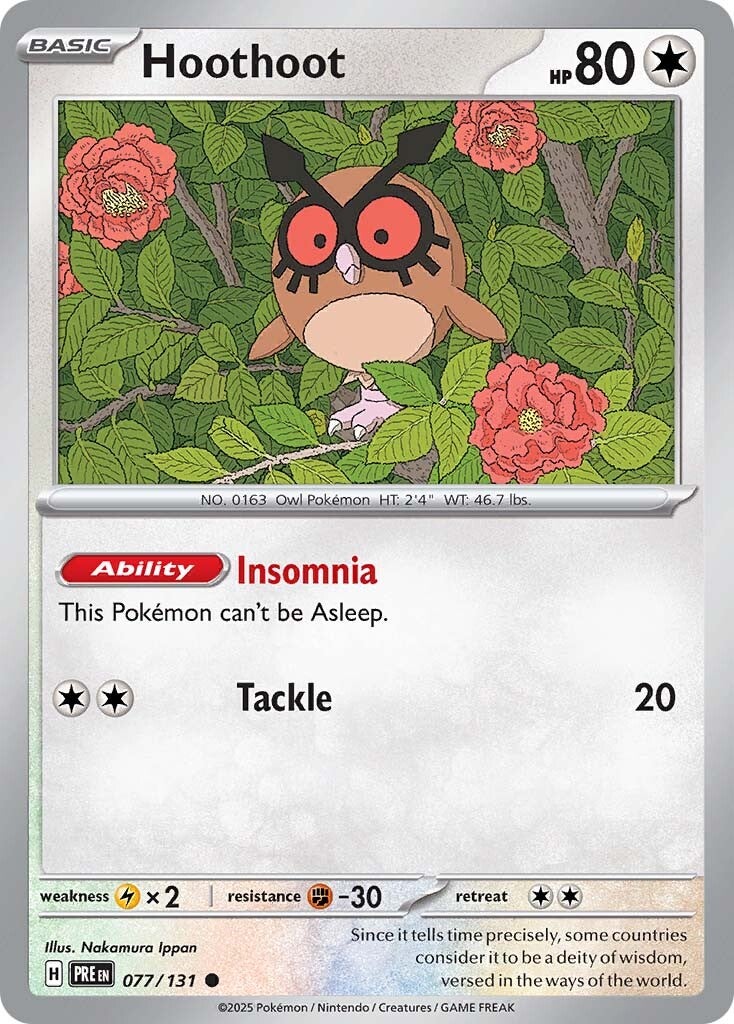 Prismatic Evolutions 077 Hoothoot