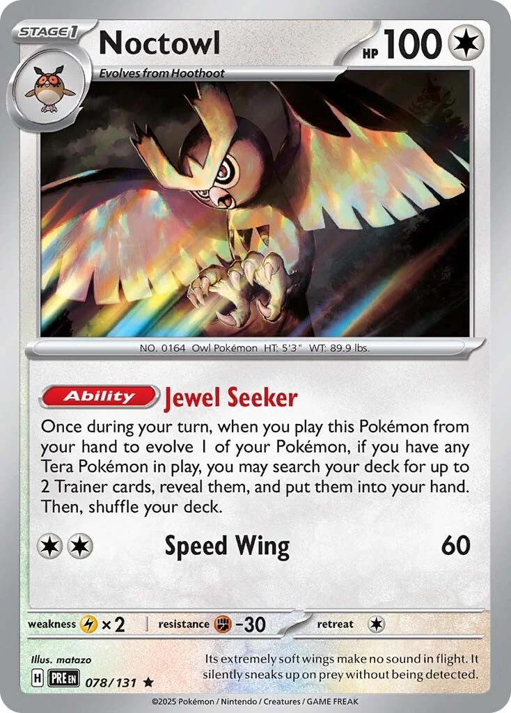 Prismatic Evolutions 078 Noctowl