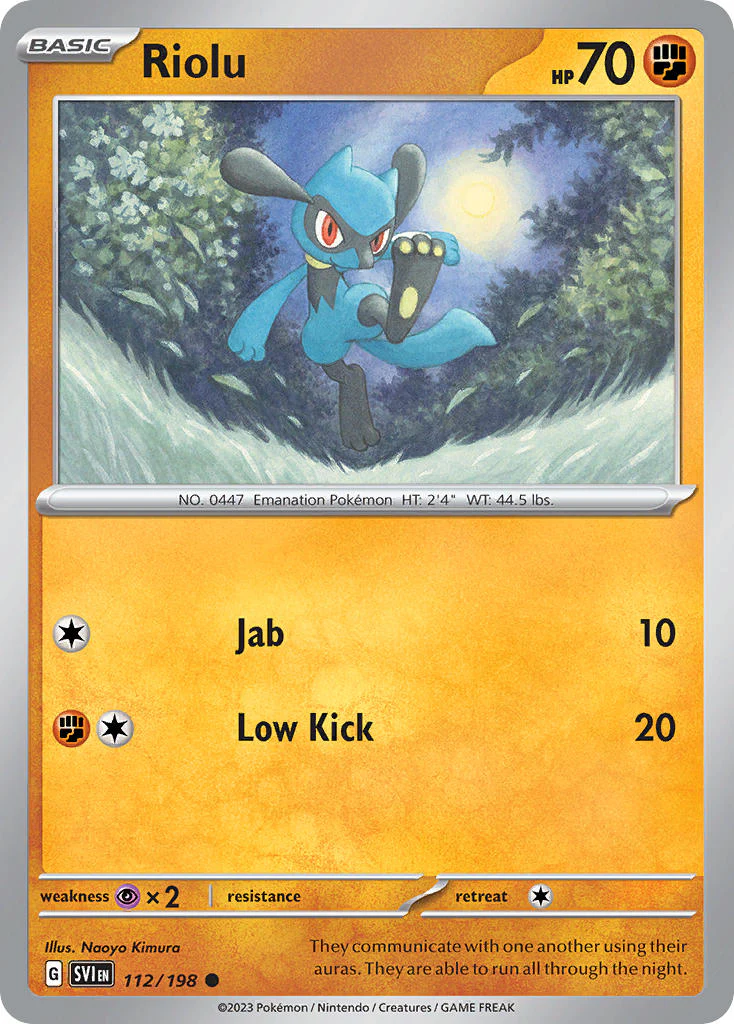 Scarlet and Violet Base 112 Riolu