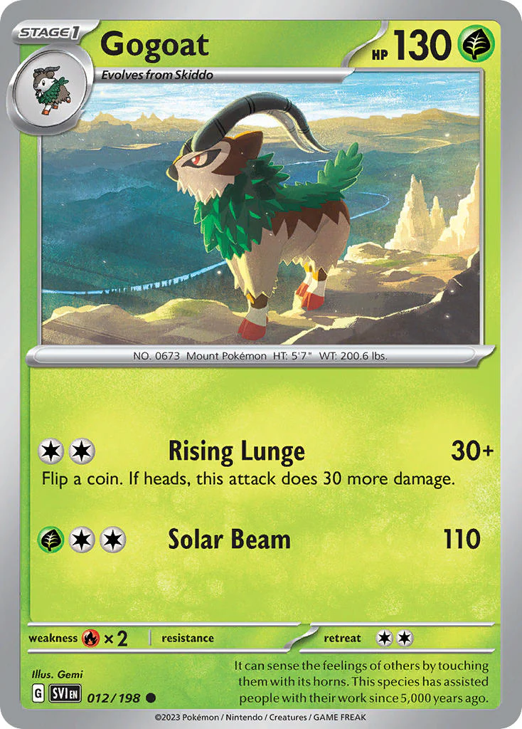 Scarlet and Violet Base 012 Gogoat
