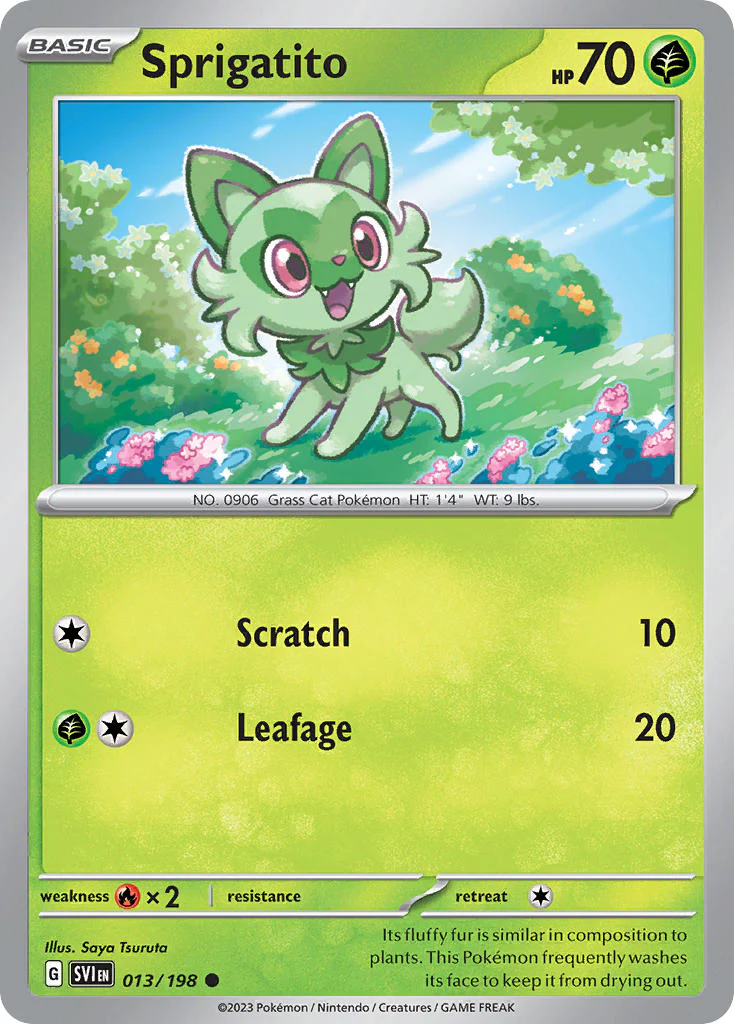 Scarlet and Violet Base 013 Sprigatito