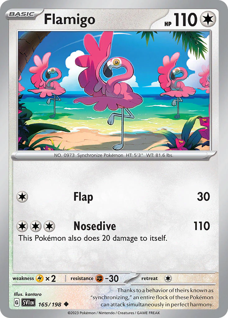 Scarlet and Violet Base 165 Flamigo