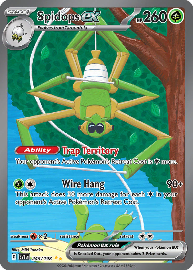 Scarlet and Violet Base 243 Spidops ex