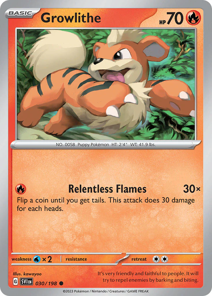 Scarlet and Violet Base 030 Growlithe